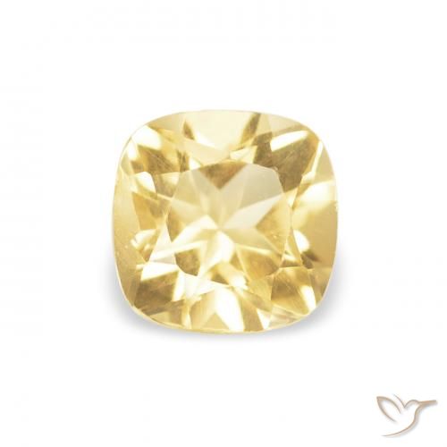 0.52ct طبيعي ذهبى فاتح سيترين, وسادة, VVS