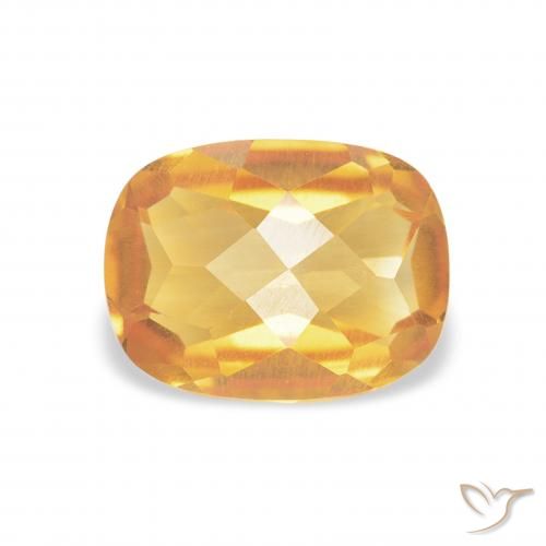 1.17ct طبيعي ذهبى داكن سيترين, وسادة, VVS-VS