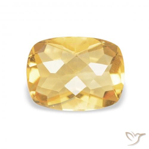 1.14ct طبيعي ذهبى متوسط سيترين, وسادة, VVS