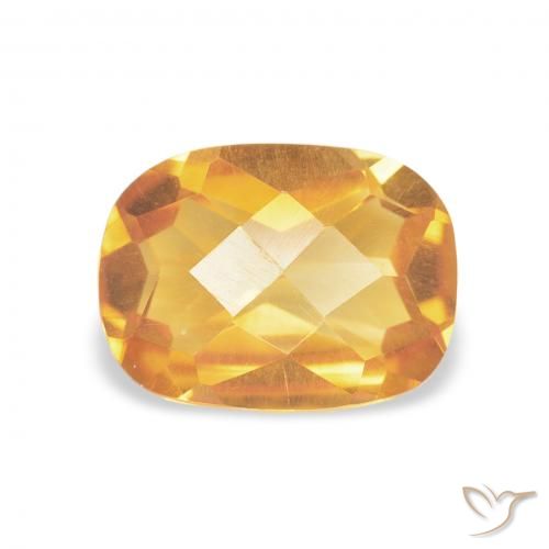1.17ct طبيعي ذهبى-برتقالى سيترين, وسادة, VVS-VS