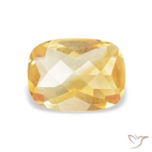 0.97ct طبيعي ذهب سيترين, وسادة, VVS-VS
