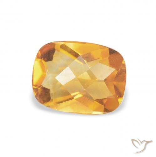 سيترين Medium Light Orange-Gold طبيعي، وسادة، 1.10 قيراط، VVS-VS
