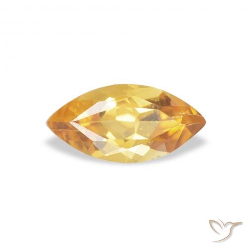 0.43ct طبيعي Medium Light Orange-Gold سيترين, ماركيز, VVS-VS