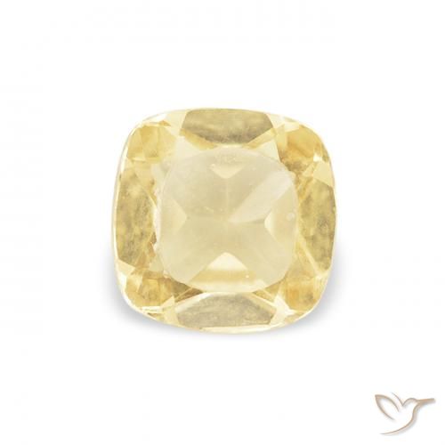 0.47ct طبيعي أصفر-ذهبى فاتح سيترين, وسادة, VVS-VS