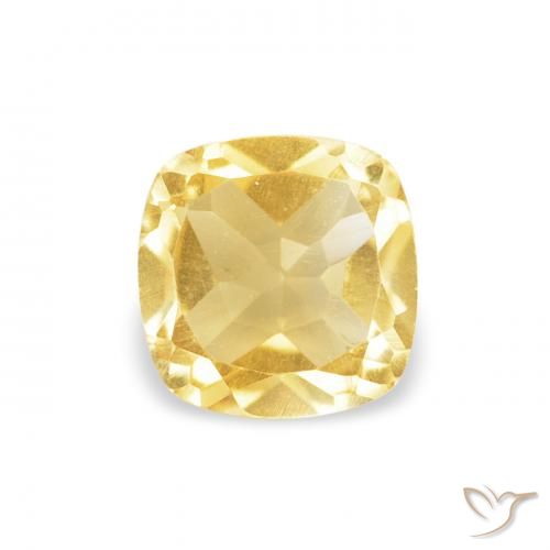 0.45ct طبيعي أصفر فاتح سيترين, وسادة, VVS-VS