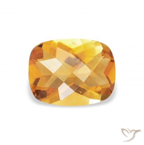 1.04ct طبيعي برتقالى ذهبى غامق سيترين, وسادة, قليلا جدا