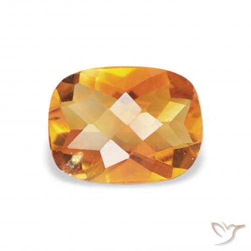 1.02ct برتقالى ترابى سيترين, وسادة, قليلا جدا