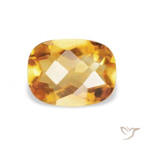 1.15ct طبيعي برتقالى ذهبة سيترين, وسادة, قليلا جدا