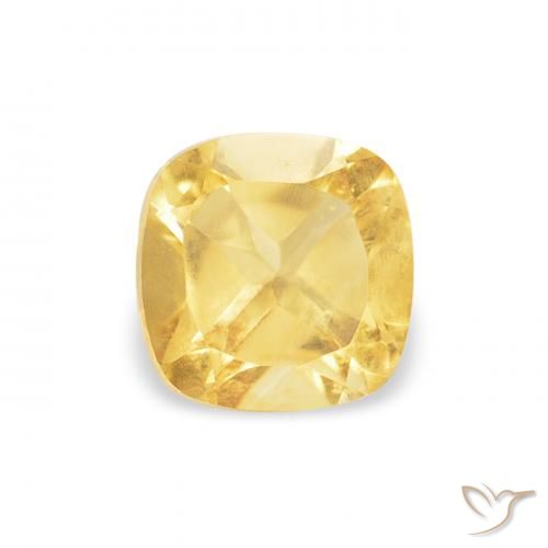 0.55ct طبيعي ذهبى متوسط سيترين, وسادة, قليلا جدا