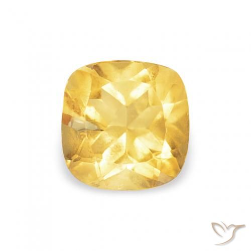 0.52ct طبيعي ذهبى متوسط سيترين, وسادة, قليلا جدا