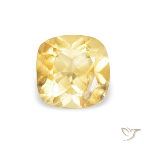 0.50ct طبيعي ذهبي سيترين, وسادة, قليلا جدا
