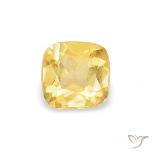 0.22ct طبيعي برتقالى ذهبة سيترين, وسادة, قليلا جدا