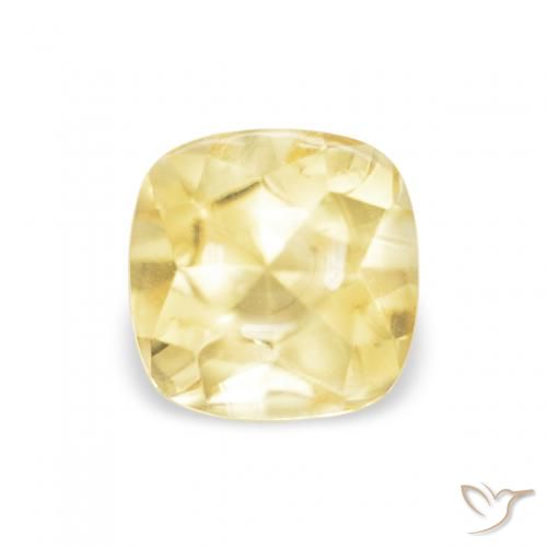0.64ct طبيعي أصفر-ذهبى فاتح سيترين, وسادة, شفاف