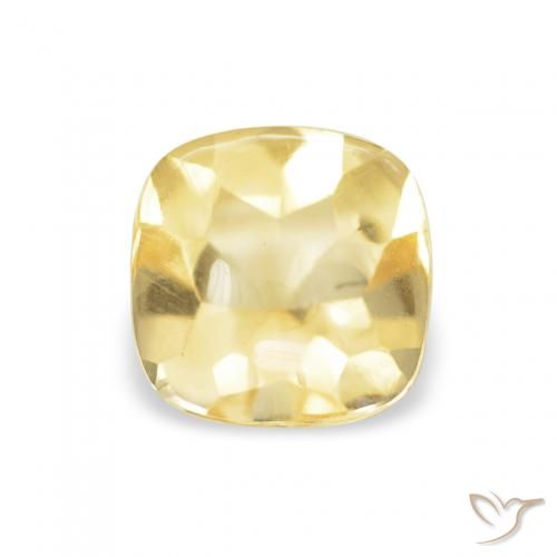 0.65ct طبيعي ذهبى فاتح سيترين, وسادة, شفاف