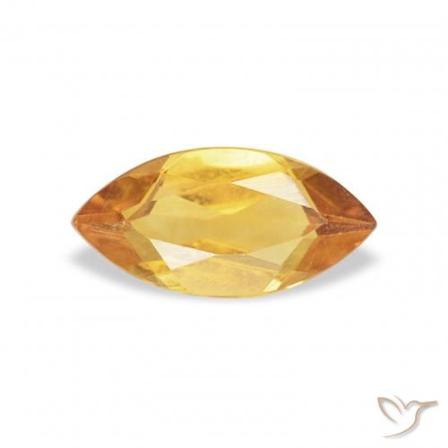 0.42ct طبيعي ذهبى-برتقالى سيترين, ماركيز, قليلا جدا