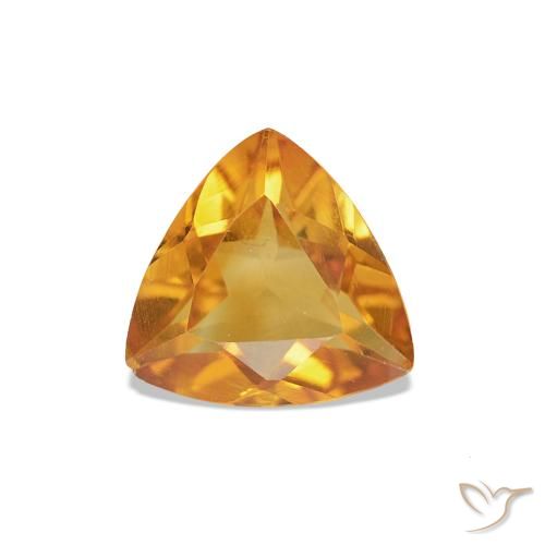 0.54ct ذهبى-برتقالى غامق سيترين, مثلثى, قليلا جدا
