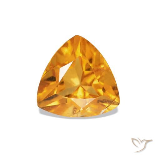 0.74ct ذهبى-برتقالى غامق سيترين, مثلثى, VS-SI