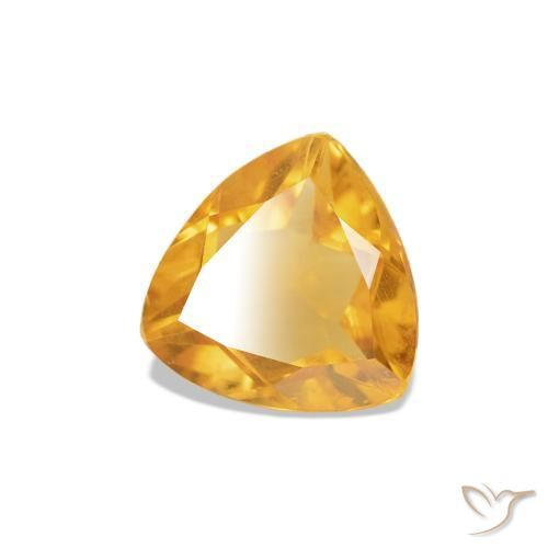 سيترين Medium Light Orange-Gold طبيعي، مثلثى، 0.59 قيراط، VVS-VS