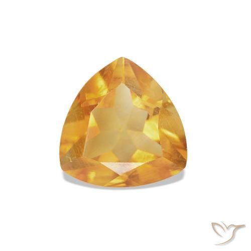 0.68ct Medium Light Orange-Gold سيترين, مثلثى, قليلا جدا