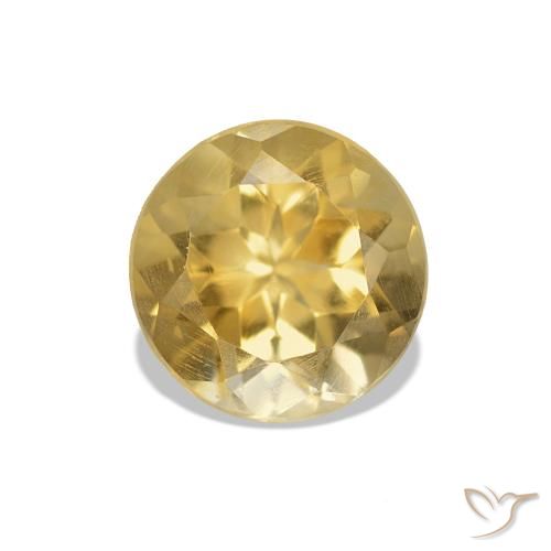 1.20ct أصفر فاتح سيترين, دائري, VVS-VS