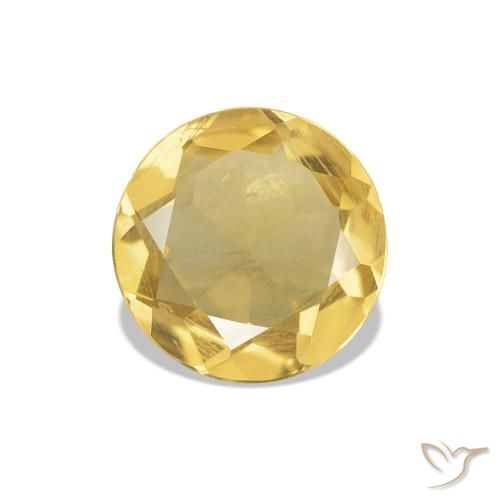0.94ct أصفر فاتح سيترين, دائري, قليلا جدا