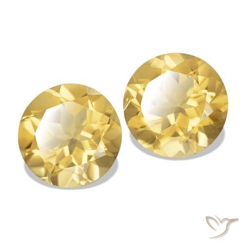 أحجار سيترين ذهبى فاتح طبيعية، قصة دائرى، قليلا جدا، وزنها 2.33 قيراط