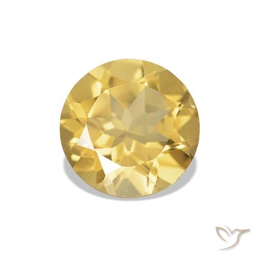 1.18ct ذهب سيترين, دائري, VVS