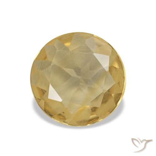 0.98ct أصفر متوسط سيترين, دائري, قليلا جدا