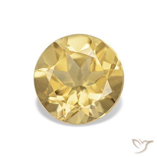 1.04ct أصفر فاتح سيترين, دائري, VVS