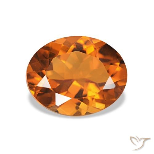 1.53ct Medium Dark-Orange سيترين, بيضوي, VVS