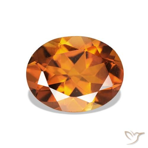 1.69ct برتقالى متوسط سيترين, بيضوي, VVS