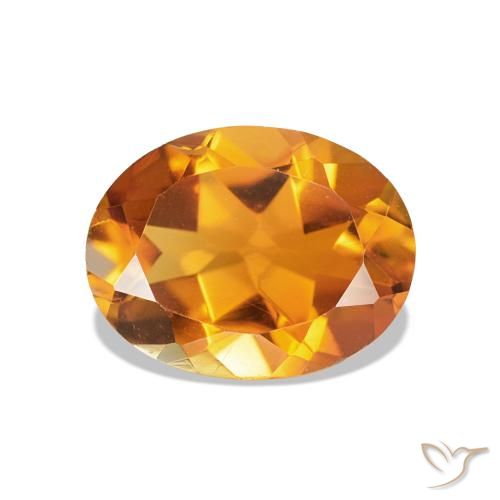 1.55ct برتقالى غامق سيترين, بيضوي, VVS