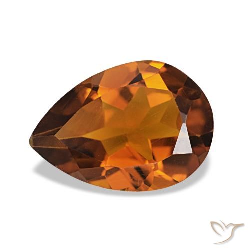 1.61ct Medium Dark-Orange سيترين, شكل الكمثرى, VVS