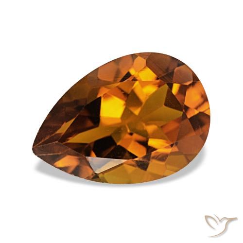 1.88ct Medium Dark-Orange سيترين أحجار كريمة, شكل الكمثرى, VVS-VS