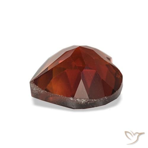 سيترين طبيعي بلون Deep Orange - Brown، وزن ‎1.07‎ قيراط، شكل شكل القلب، مقاس ‎7x7‎ مم