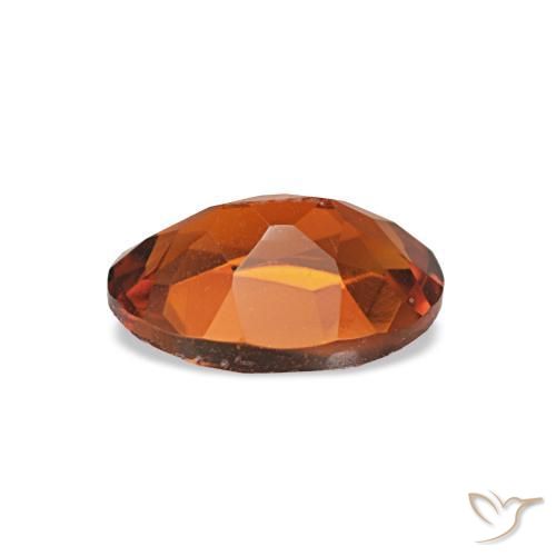 سيترين طبيعي بلون Medium Dark-Orange، وزن ‎0.60‎ قيراط، شكل بيضاوى، مقاس ‎6.9x4.9‎ مم