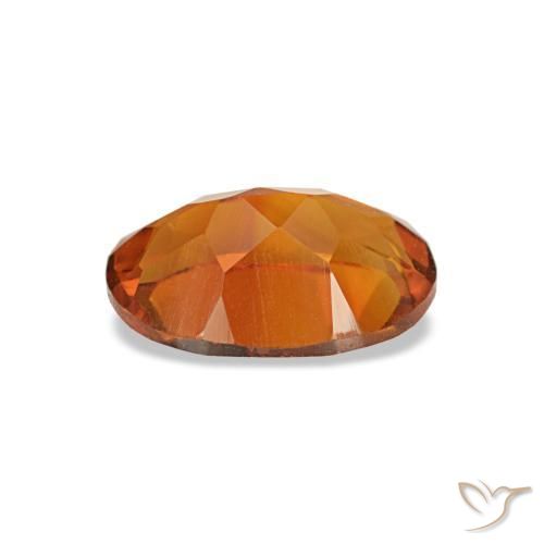 سيترين طبيعي بلون Medium Dark-Orange، وزن ‎0.63‎ قيراط، شكل بيضاوى، مقاس ‎7x4.9‎ مم
