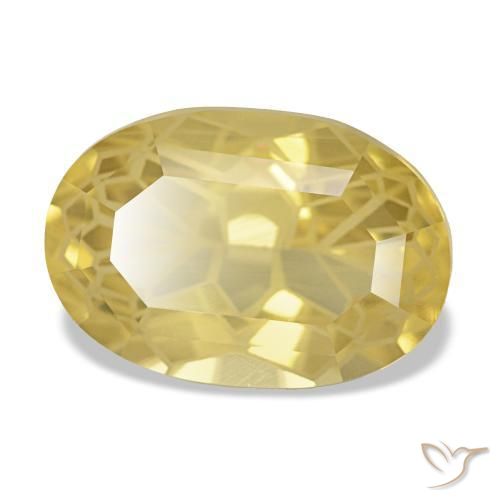 سيترين طبيعي بلون Medium Light-Yellow، وزن ‎3.66‎ قيراط، شكل بيضاوى، مقاس ‎11.9x8.2‎ مم