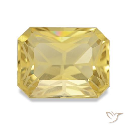 3.56ct أصفر سيترين, قص الزمرد, VVS