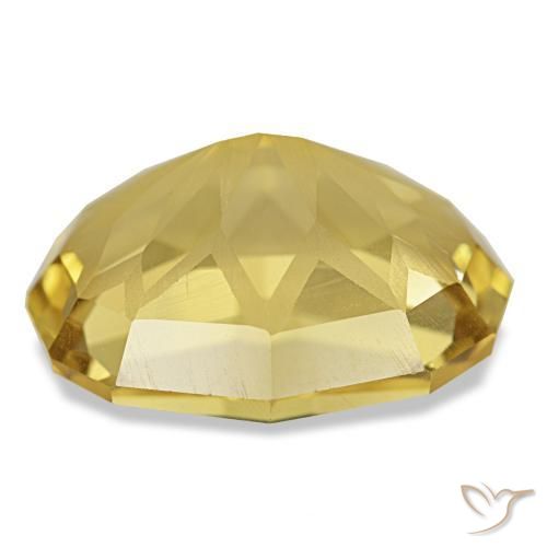 سيترين طبيعي بلون Medium Light-Yellow، وزن ‎9.03‎ قيراط، شكل بيضاوى، مقاس ‎15.9x13.2‎ مم