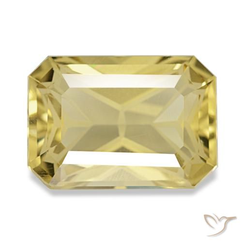 5.62ct أصفر سيترين, قص الزمرد, VVS