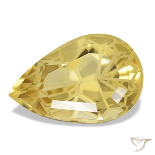 4.83ct أصفر سيترين, شكل الكمثرى, قليلا جدا