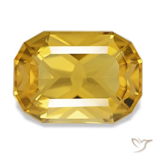 10.70ct ذهبي سيترين, وسادة, قليلا جدا