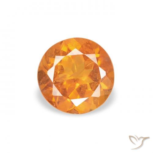 0.44ct طبيعي برتقالى متوسط كلينوهيومايت, دائري, SI-I1