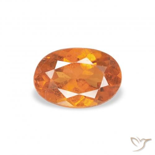 0.57ct طبيعي برتقالى متوسط كلينوهيومايت, بيضوي, SI