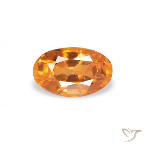 0.40ct طبيعي برتقالى كهرمانى كلينوهيومايت, بيضوي, SI