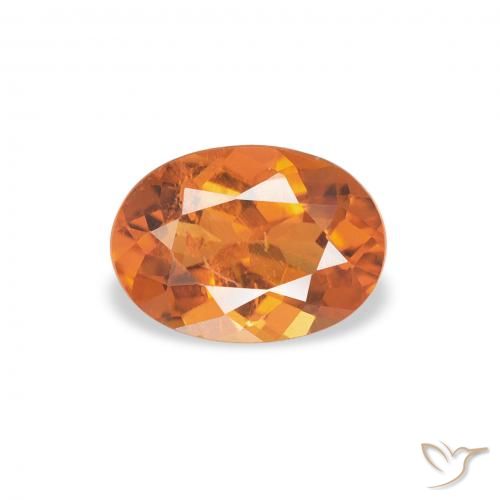 0.70ct طبيعي برتقالى متوسط كلينوهيومايت, بيضوي, SI
