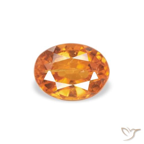 0.66ct طبيعي برتقالى متوسط كلينوهيومايت, بيضوي, SI