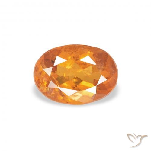 0.76ct طبيعي برتقالى محمر كلينوهيومايت, بيضوي, SI