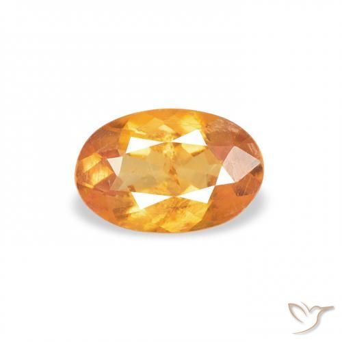 0.39ct طبيعي Medium Light-Orange كلينوهيومايت, بيضوي, SI